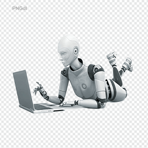 Robot Laptop Png Image