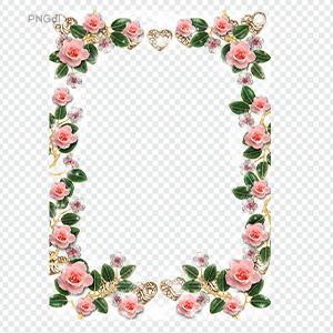 Rose flower frame