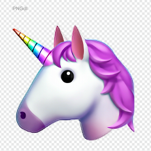 Unicorn emoji no background png