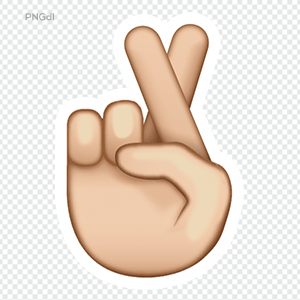 share your positivity with the fingers crossed emoji - fingers crossed emoji transparent png -Free PNG Images