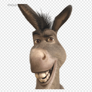 Donkey from shrek smiling png